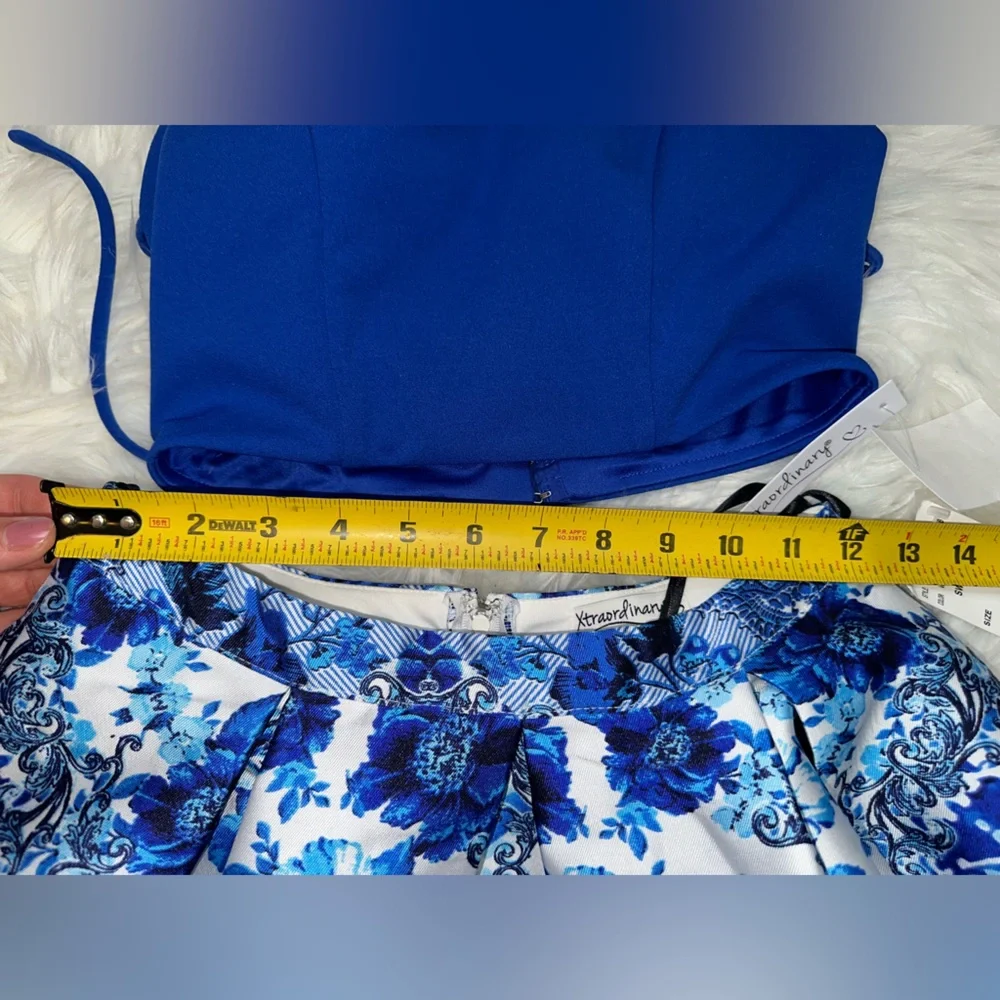 Xtraordinary Blue and White Prom Dress - Picture 5 of 16